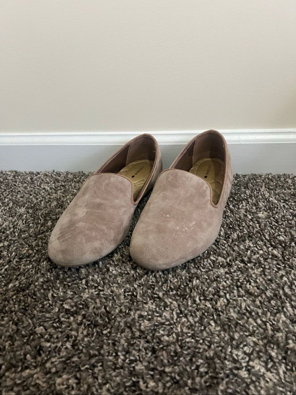 Birdies Starling Loafer New Latte Suede Tan Neutral Womens size 7 Shoes